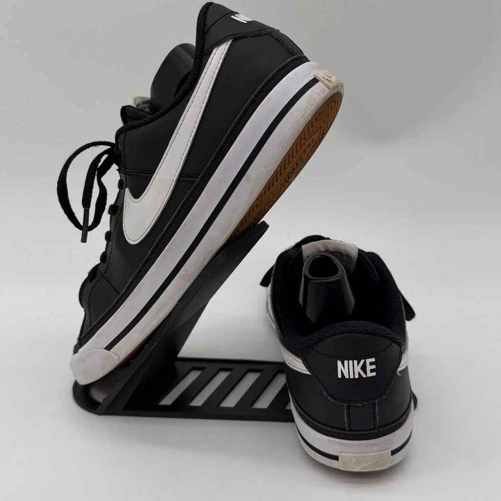 Nike Boys Court Legacy DA5380-002 Black Casual Leather Shoes Sneakers Size 6Y